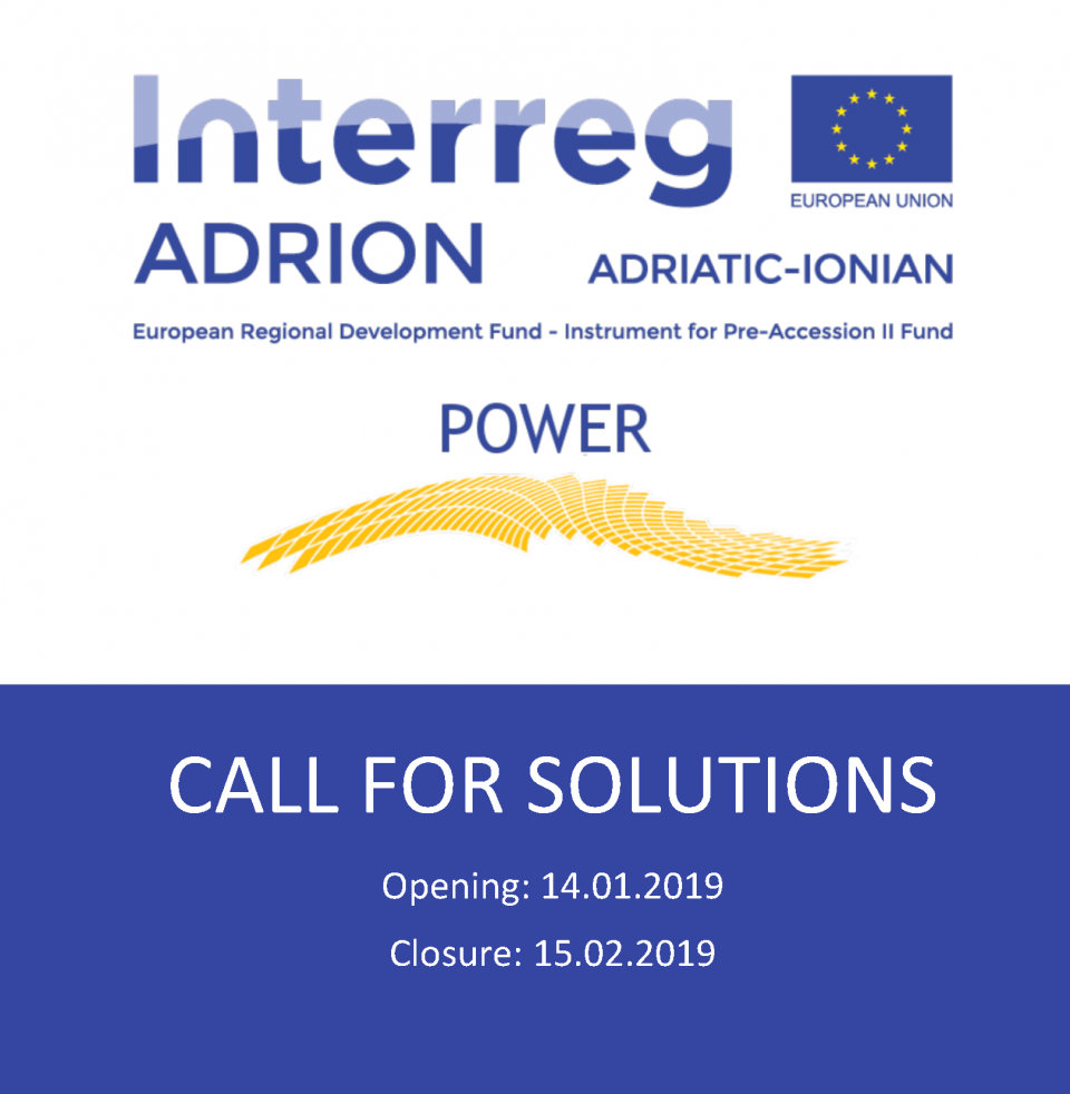 Progetto PoWER: Call for solutions (chiusura bando: 15/02/2019)