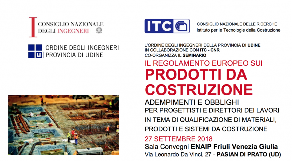 27/9/2018 – CONTINUING VOCATIONAL TRAINING COURSES ON THE SUBJECT OF NATIONAL AND INTERNATIONAL QUALIFICATION OF CONSTRUCTION MATERIALS, PRODUCTS AND SYSTEMS