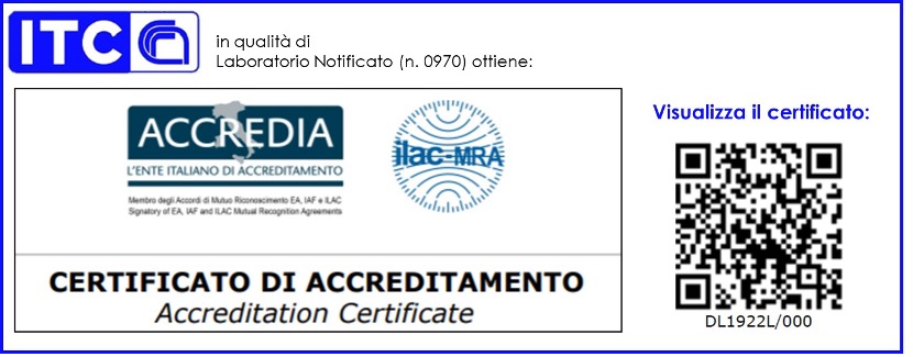 ITC-CNR – Accreditamento dei laboratori di prova ai sensi della norma UNI CEI EN ISO/IEC 17025
