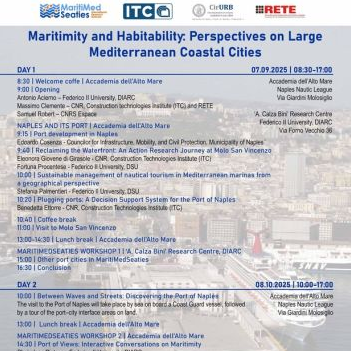 Workshop “MaritiMedSeaties. Maritimity and habitability of large Mediterranean coastal cities”