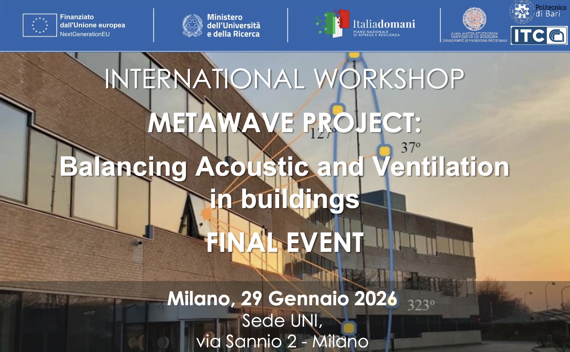International workshop “Metawave” project: balancing acoustic and ventilation in buildings. Final event
