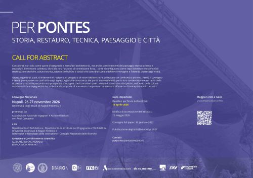 PER PONTES. Storia, restauro, tecnica, paesaggio e cittàCall for Abstract